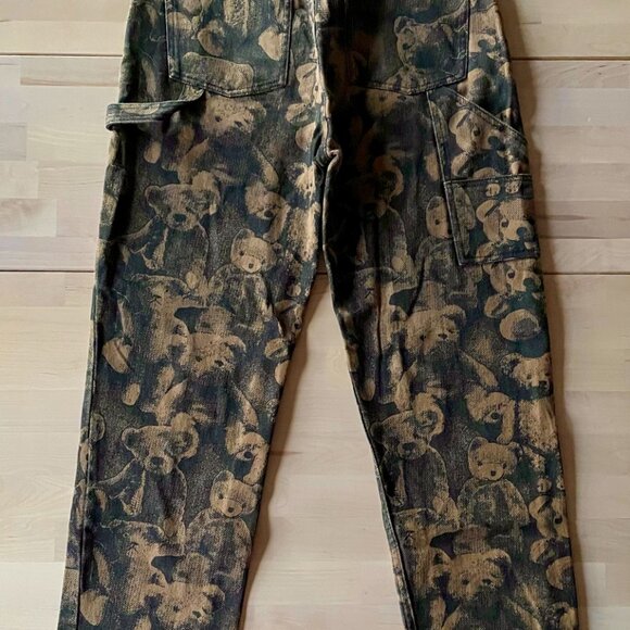 Teddy Fresh Unisex Brown Teddy Bears Straight Leg Carpenter Jeans Pants size 28 - Picture 4 of 7